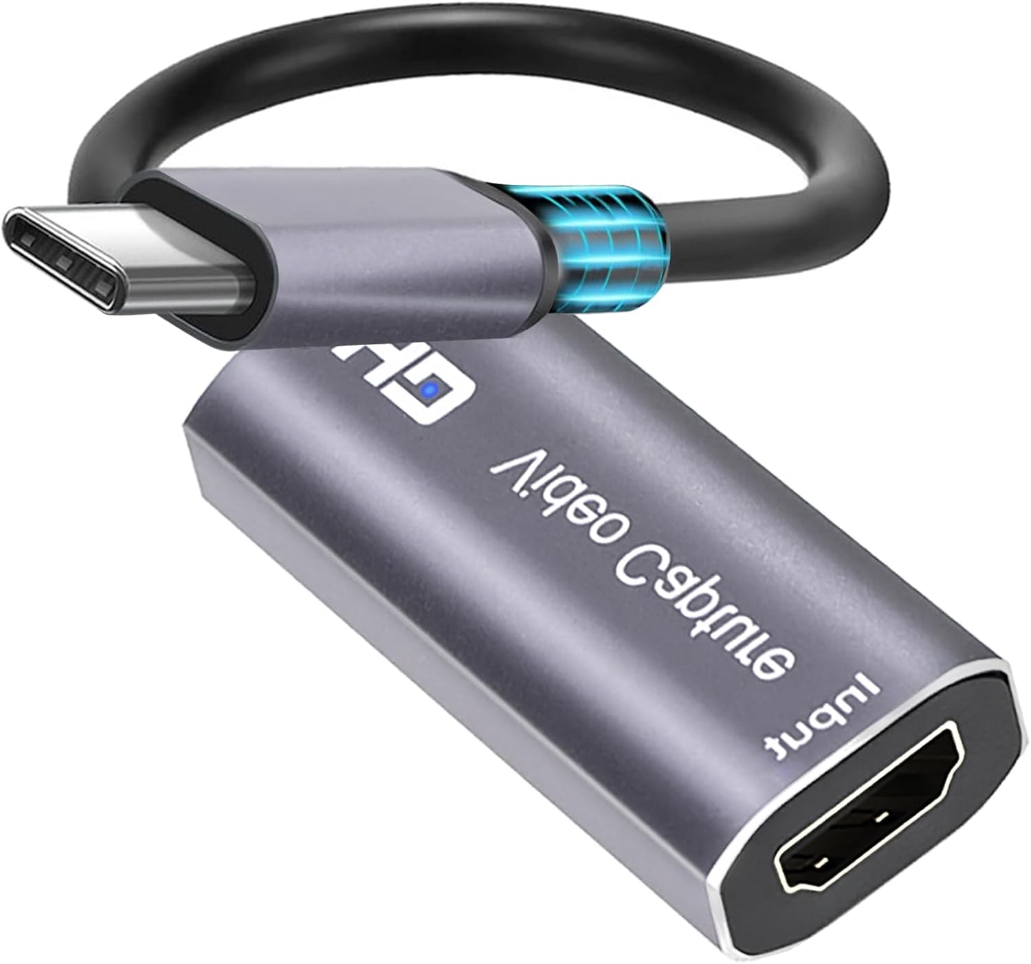 4K HDMI Capture Card, Cam Link Video Capture Card HDMI to 1080P Type-C for Windows Mac OS System for Streaming Gaming Meeting with USB C Adapter to Adjust PS3 4, Switch, Xbox