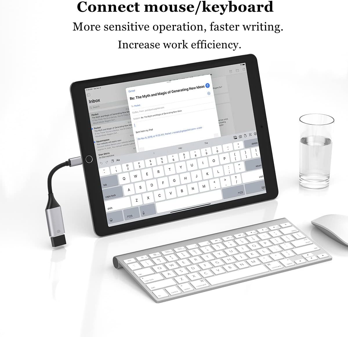 Lightning to USB Adapter [Apple MFi Certified], USB Camera Adapter for iPhone, iOS OTG Cable Adapter, Supports Flash Drive, Card Reader, Mouse, Keyboard