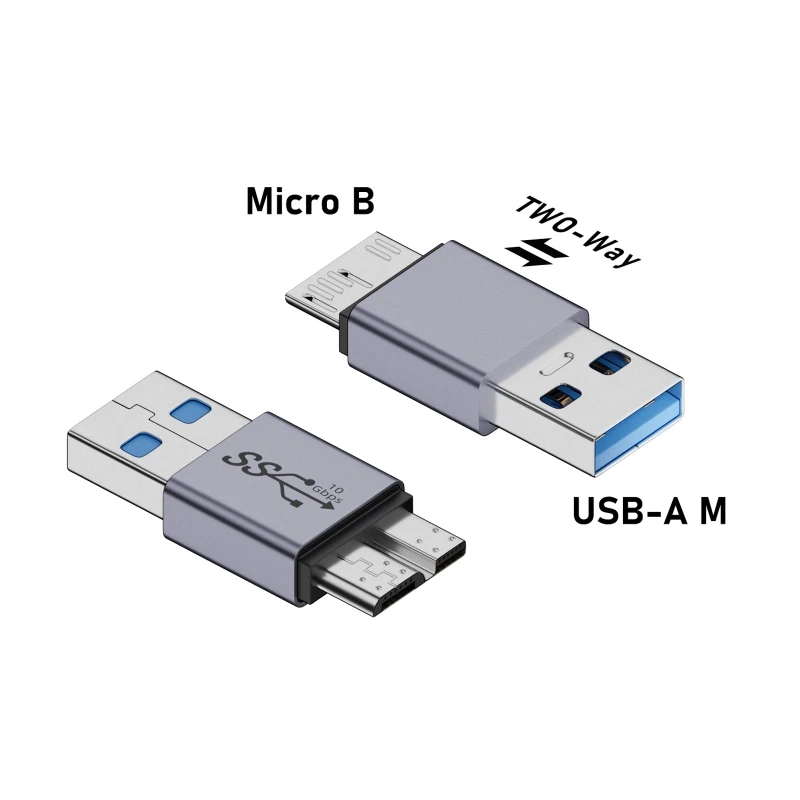 USB male to Micro B Male Adapter USB Male to MicroB Adapter Connector for Hard Disk and Phone
