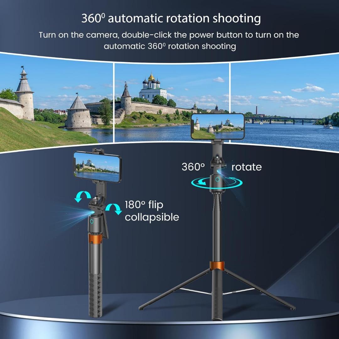 Q13 1.8Meter Long AI Auto Follow-Up Face Tracking Selfie Stick 360° Gimbal Tripod (Q13_AI_1.8Meter Long Selfie Stick Tripod)