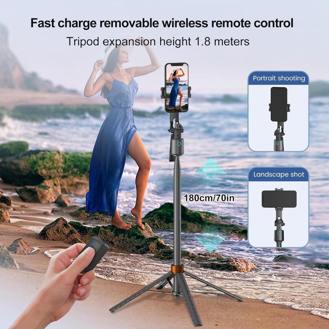 Q13 1.8Meter Long AI Auto Follow-Up Face Tracking Selfie Stick 360° Gimbal Tripod (Q13_AI_1.8Meter Long Selfie Stick Tripod)