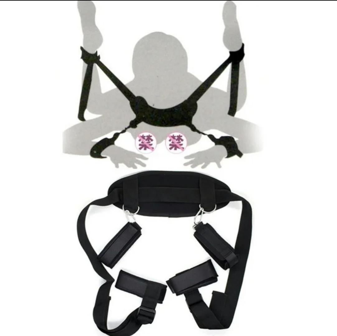 Adult Couple Sex Swing, Restraint Sex Door Couple Bed Restraint Adjustable Bed Bondage Restraint Sex Bed Tied Up Female Obedient Kit Neck to Ankle Sex