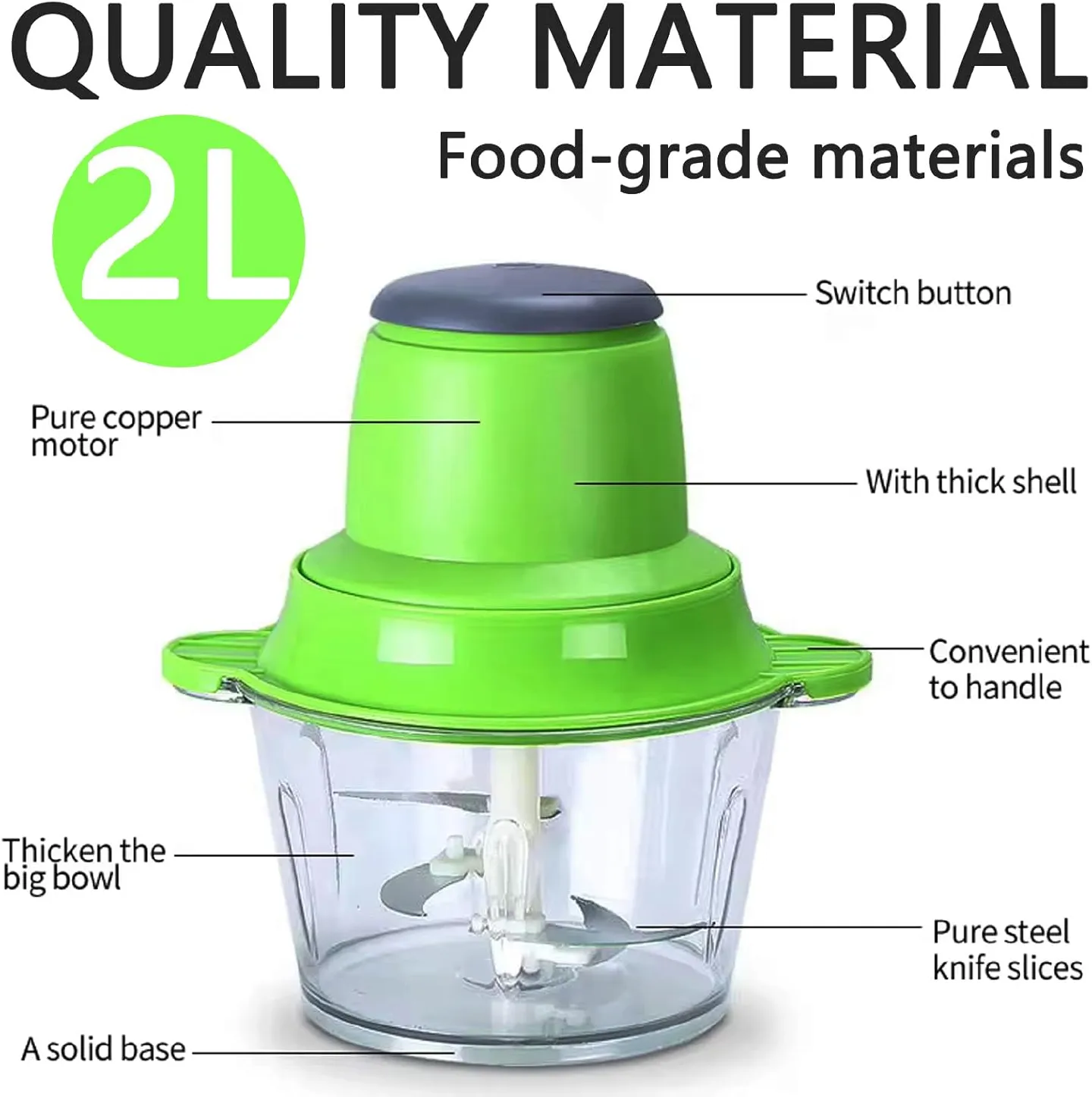 Meat Mincer Food Processor &  Grinder Vegetable Chopper  for Slicing, Dicing, Pureeing for Slicing, Dicing for Nuts, Onion, Garlic & Baby Food 250W Multi-Function Food Process