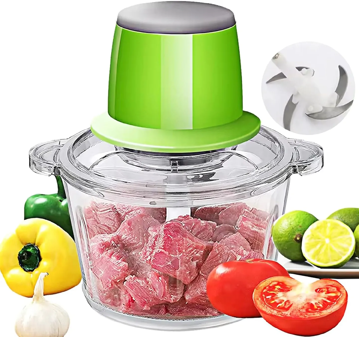 Meat Mincer Food Processor &  Grinder Vegetable Chopper  for Slicing, Dicing, Pureeing for Slicing, Dicing for Nuts, Onion, Garlic & Baby Food 250W Multi-Function Food Process