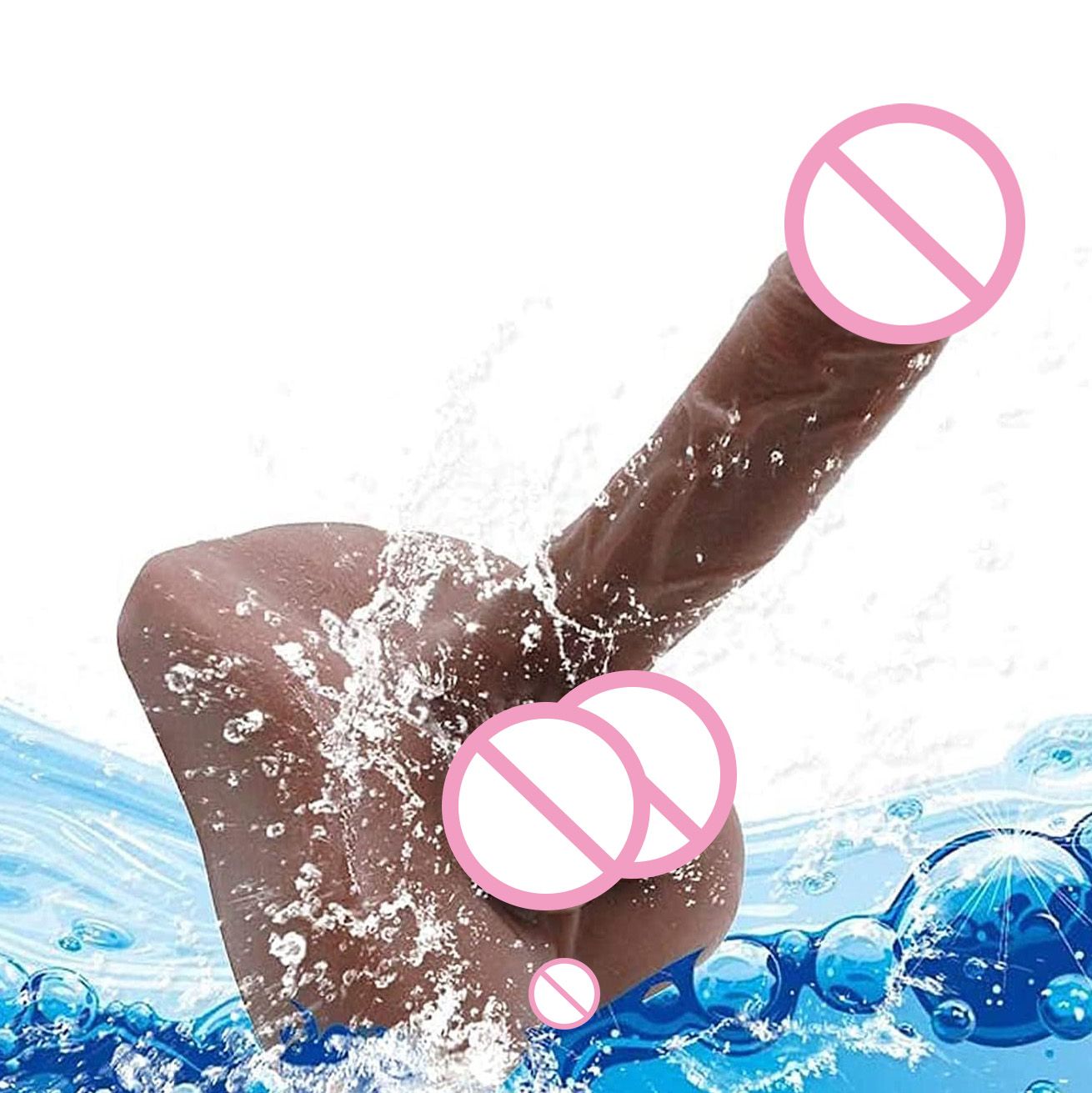 Realistic Dildos Big Dildo Veined Realistic Penis Huge Dick Tight Anal Hole and Flat Base Unisex Masturbation Sex Toys view 5
