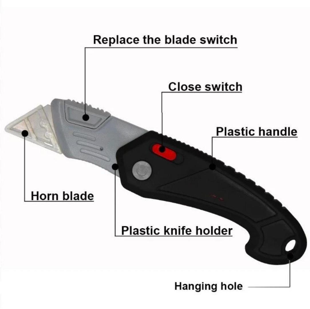 Folding Box Cardboard Carpet Carpenter Craftsman Work Blade Safety Knife Cutter