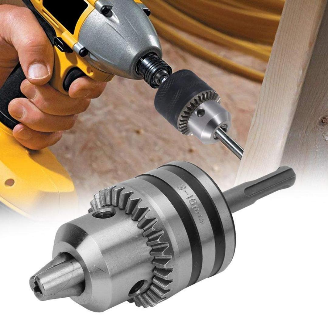 3.0-13MM 1/2-20UNF Drill Chuck, Key Type Drill Chuck Adapter Kit with SDS Electric Hammer Round Shank Adapter