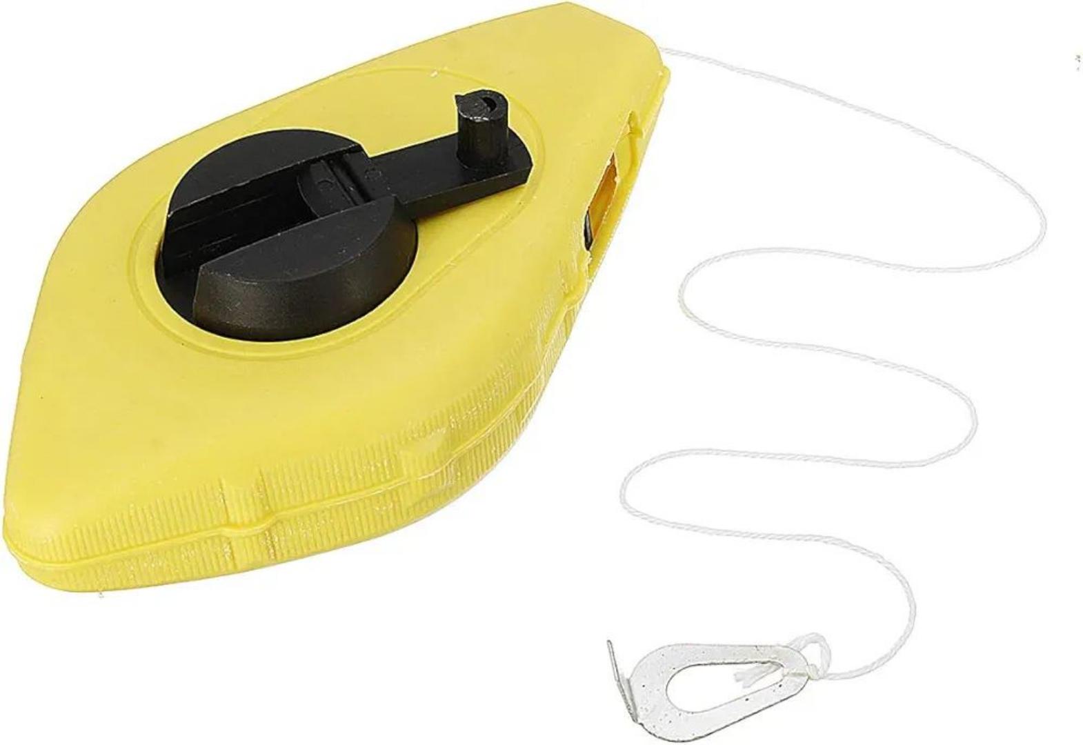 Industrial Chalk Line Reel Set 30Metre with 113g Blue Bottle Chalk & Plastic Spirit Bubble