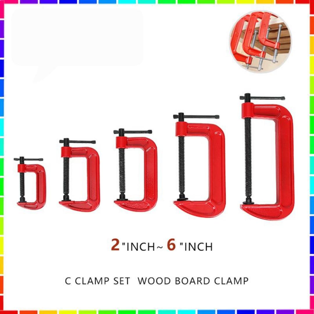 2/3/4/5 Inch C Clamp Fixture Heavy Duty Wood Board G Clamp Strong Clamp Carpentry Tool