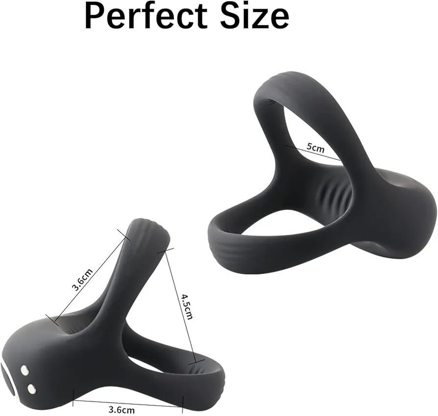 Vibrating Rings Lock Ring, Ring Vibrators, Silicone Cock Ring Couples Vibrators, with 10 Vibration Modes for Couples and Male Enlargement