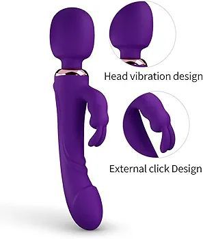 Dildos for women, sex toys, 3-function rabbit massager with rabbit ears and one-click enhancement, female vibrating wand with 10 vibration modes, vibrator