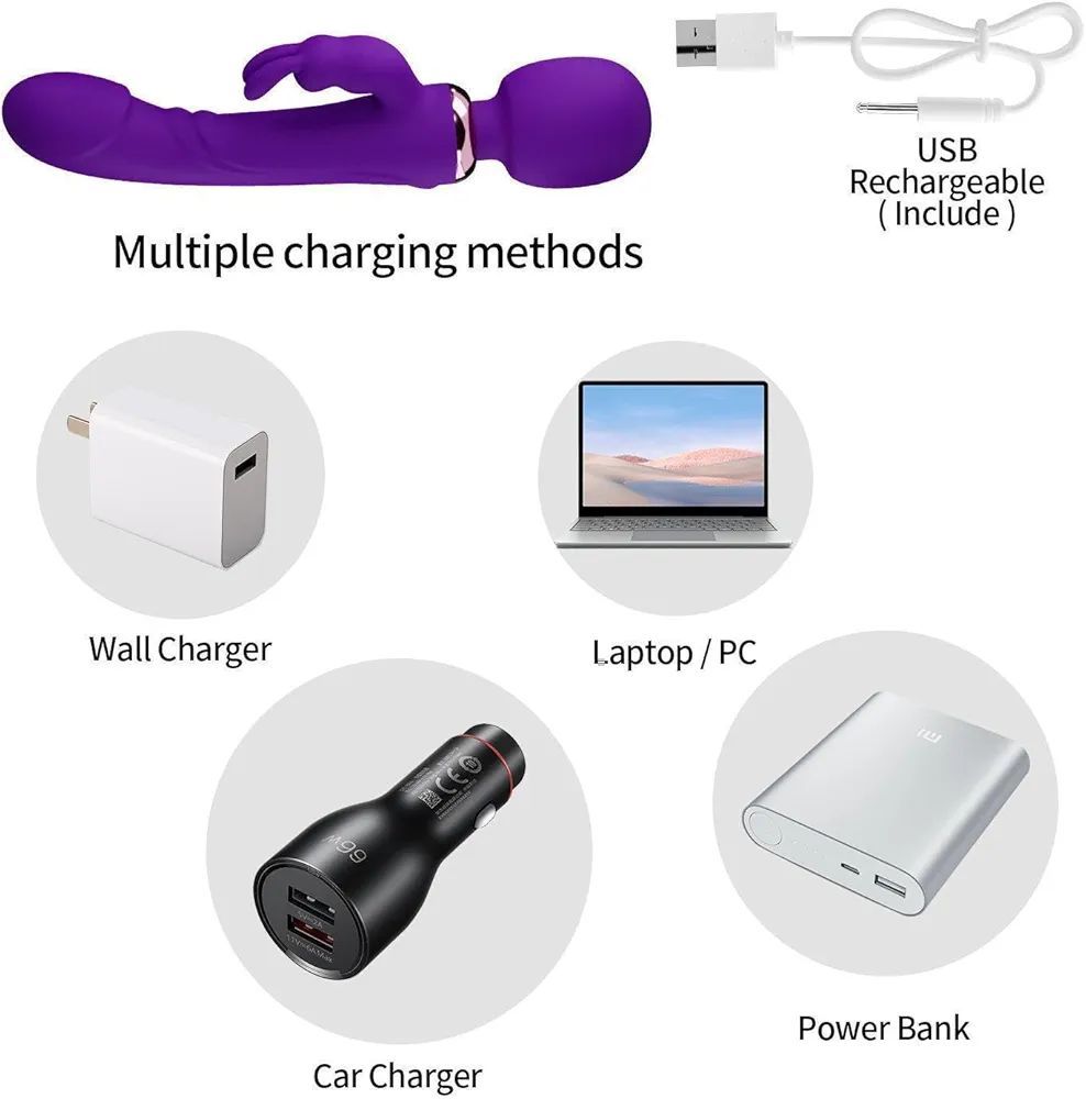 Dildos for women, sex toys, 3-function rabbit massager with rabbit ears and one-click enhancement, female vibrating wand with 10 vibration modes, vibrator view 4