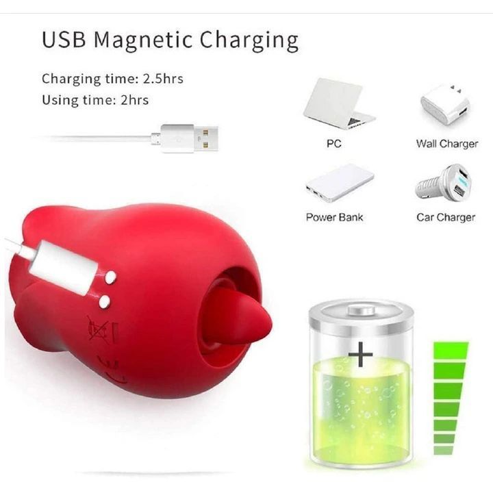 Rose Sucking Vibrator Clit Licking Tongue Powerful Rechargeable Adult Compact Masturbator Sex Toys Perfect Gift For Women Wife Girlfriend Couples view 3