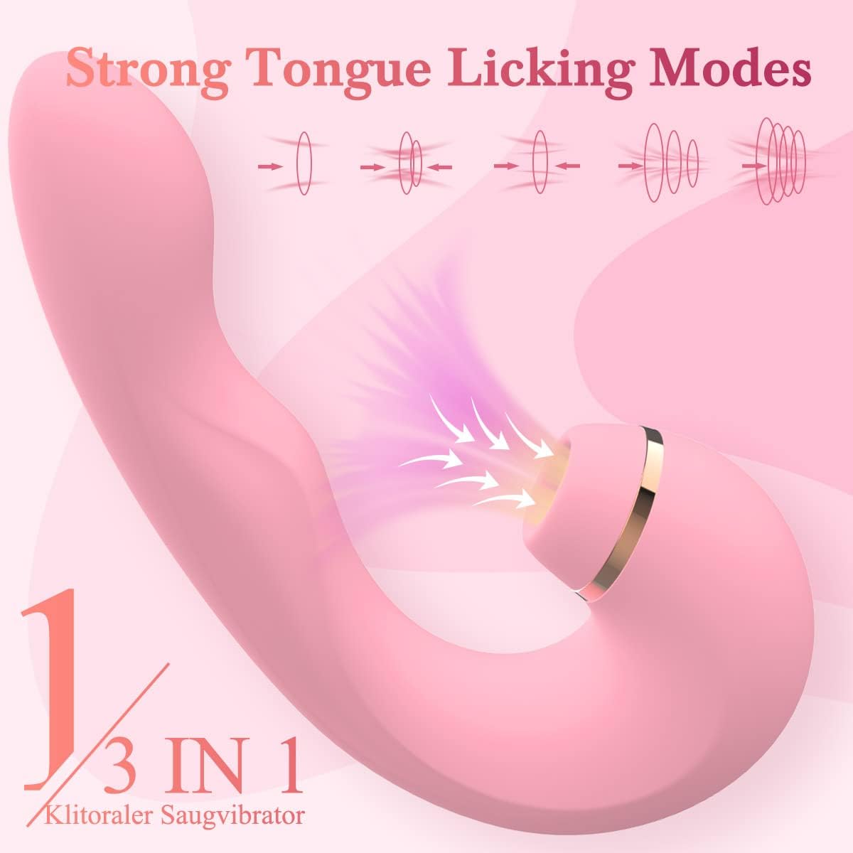 3 in 1 Sucking & Licking Vibrator -G Spot Stimulation Vibrator For Women Adult Toys/Sex Toy For Women/Nipple Sucker/Nipple Vibrator view 2
