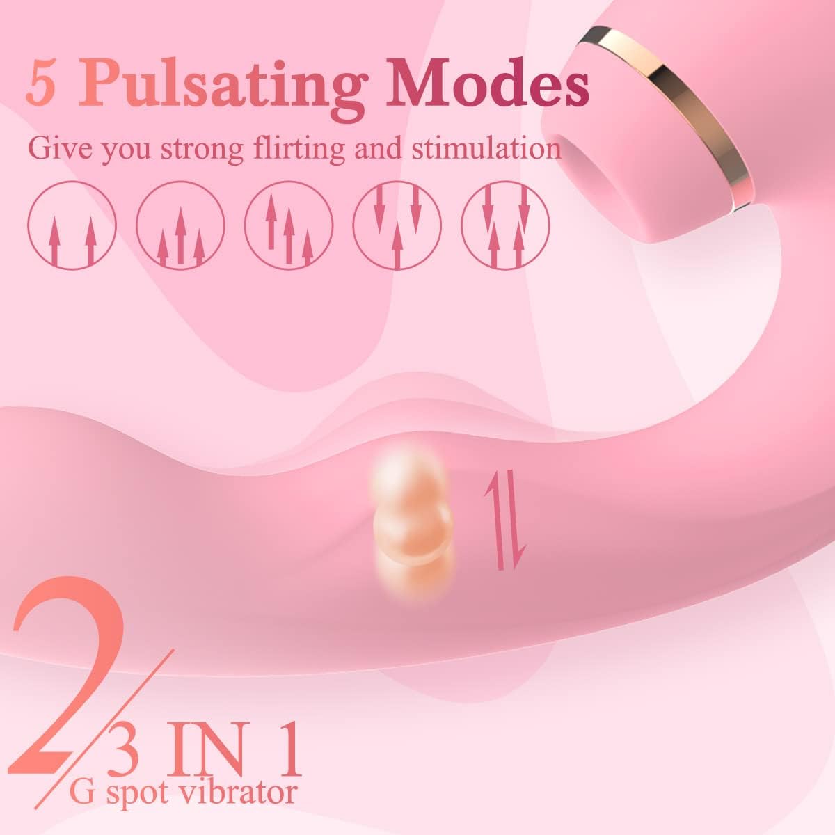 3 in 1 Sucking & Licking Vibrator -G Spot Stimulation Vibrator For Women Adult Toys/Sex Toy For Women/Nipple Sucker/Nipple Vibrator view 3