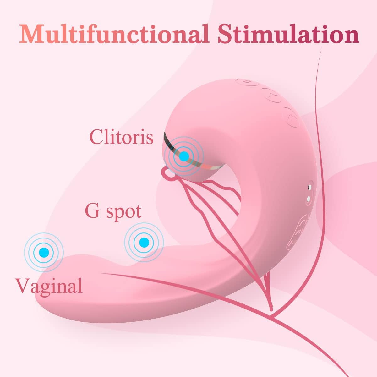 3 in 1 Sucking & Licking Vibrator -G Spot Stimulation Vibrator For Women Adult Toys/Sex Toy For Women/Nipple Sucker/Nipple Vibrator view 5