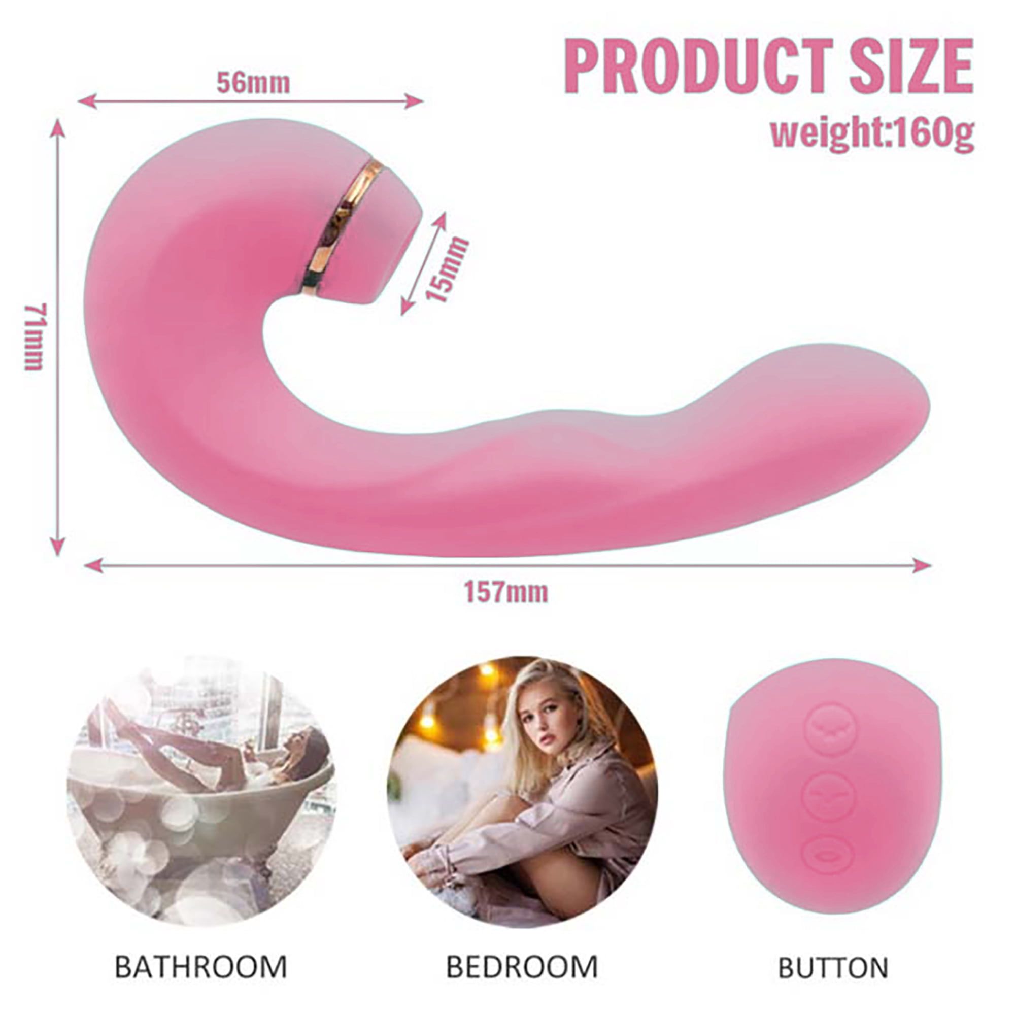 3 in 1 Sucking & Licking Vibrator -G Spot Stimulation Vibrator For Women Adult Toys/Sex Toy For Women/Nipple Sucker/Nipple Vibrator view 8