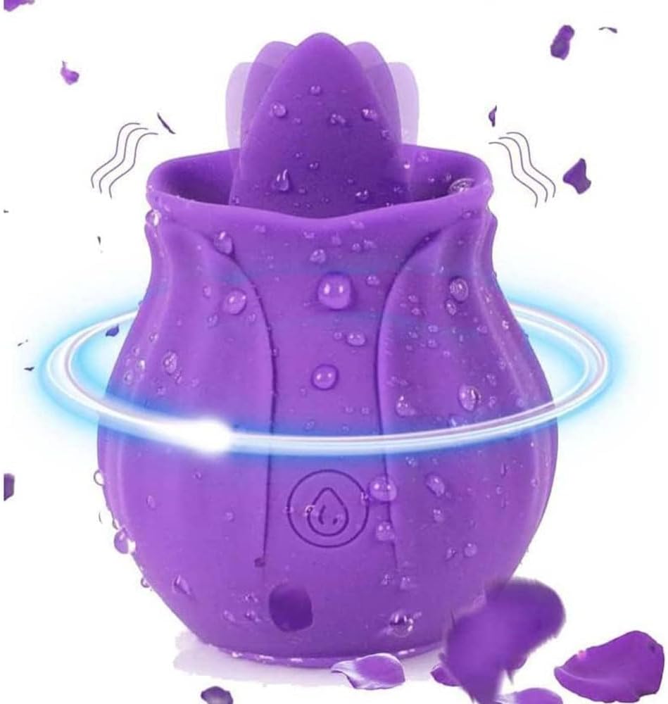 Rose licking Adult Tool Stimulator for Women, Quiet 10 Speed Adult Toys Waterproof Automatic Electric Adult Toys Machine Pleasure Rose licker sex toy vibrator for Women - purple
