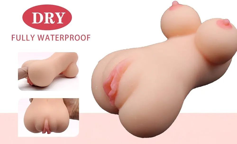Pocket pussy with breast, Sex toys for men, male masturbators, realistic adult toys, sex doll with virgin vagina and anal, pussie breast tits and asss masturbator, realistic stroker with 2 holes view 8