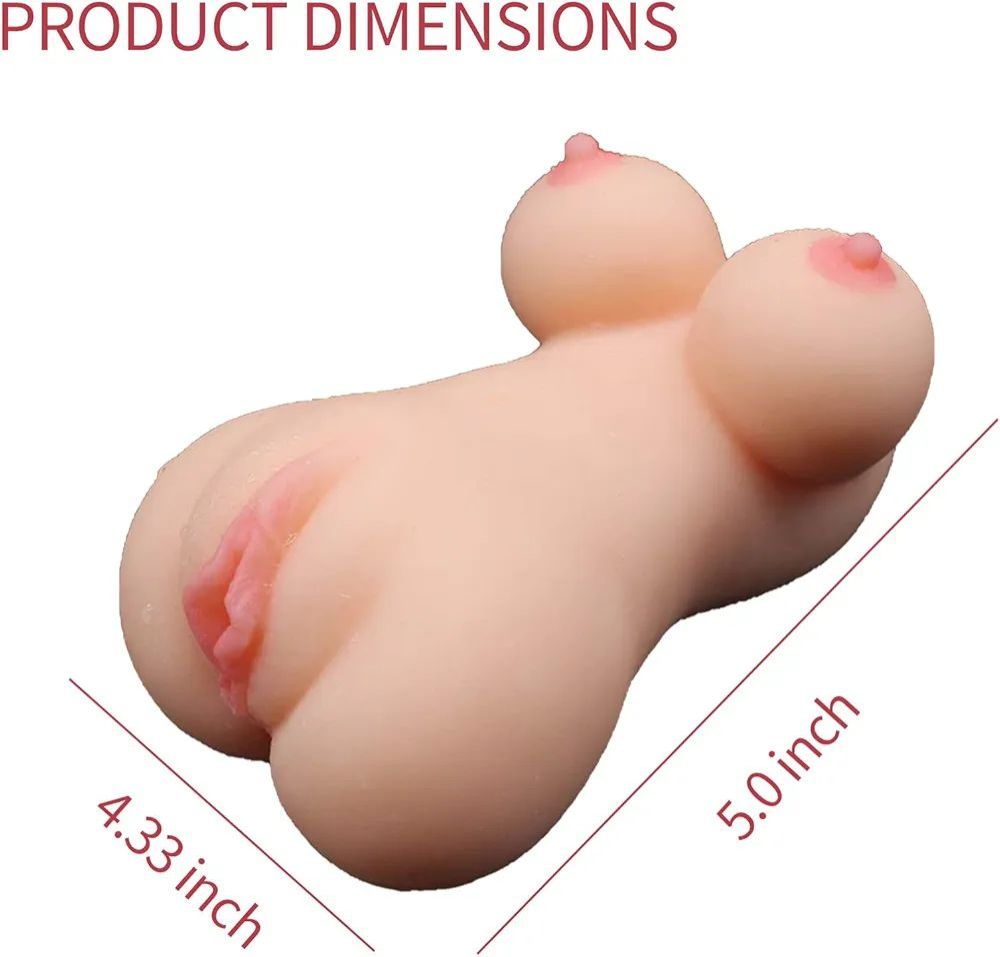 Pocket pussy with breast, Sex toys for men, male masturbators, realistic adult toys, sex doll with virgin vagina and anal, pussie breast tits and asss masturbator, realistic stroker with 2 holes view 4