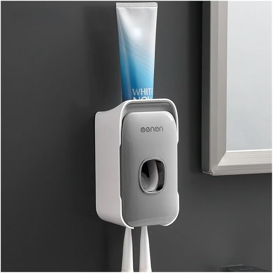 Automatic Toothpaste Dispenser Squeezer With Toothbrush Holder Wall Mounted Bathroom Accessories