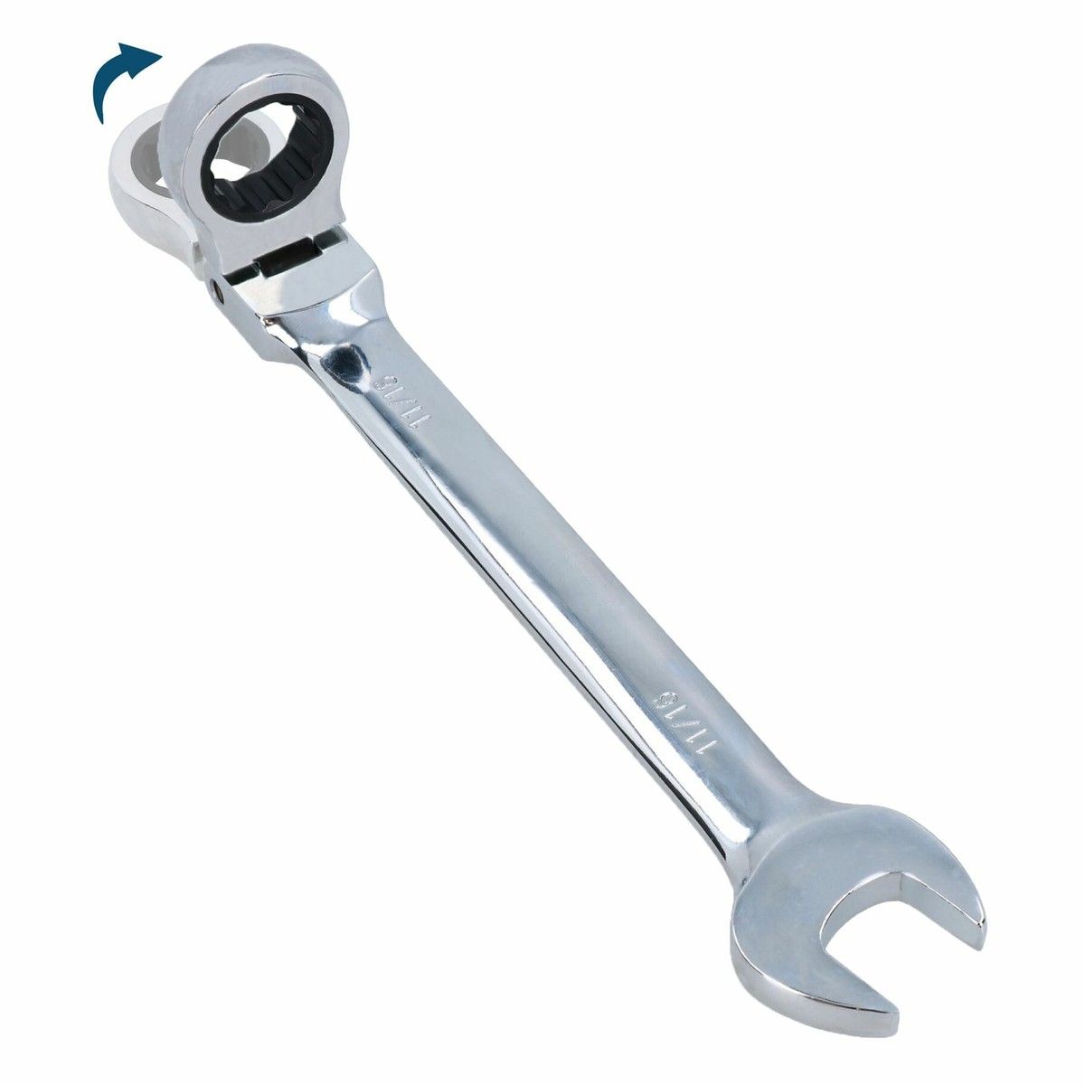 8mm - 19mm Flex-Head Ratcheting Combination Wrench, SAE 72 Teeth, 12 Point Ratchet Spanner Tools, Flexible 180 Degrees Head Gear Wrench Cr-V Constructed 8mm 10mm 12mm 14mm 17mm 19mm