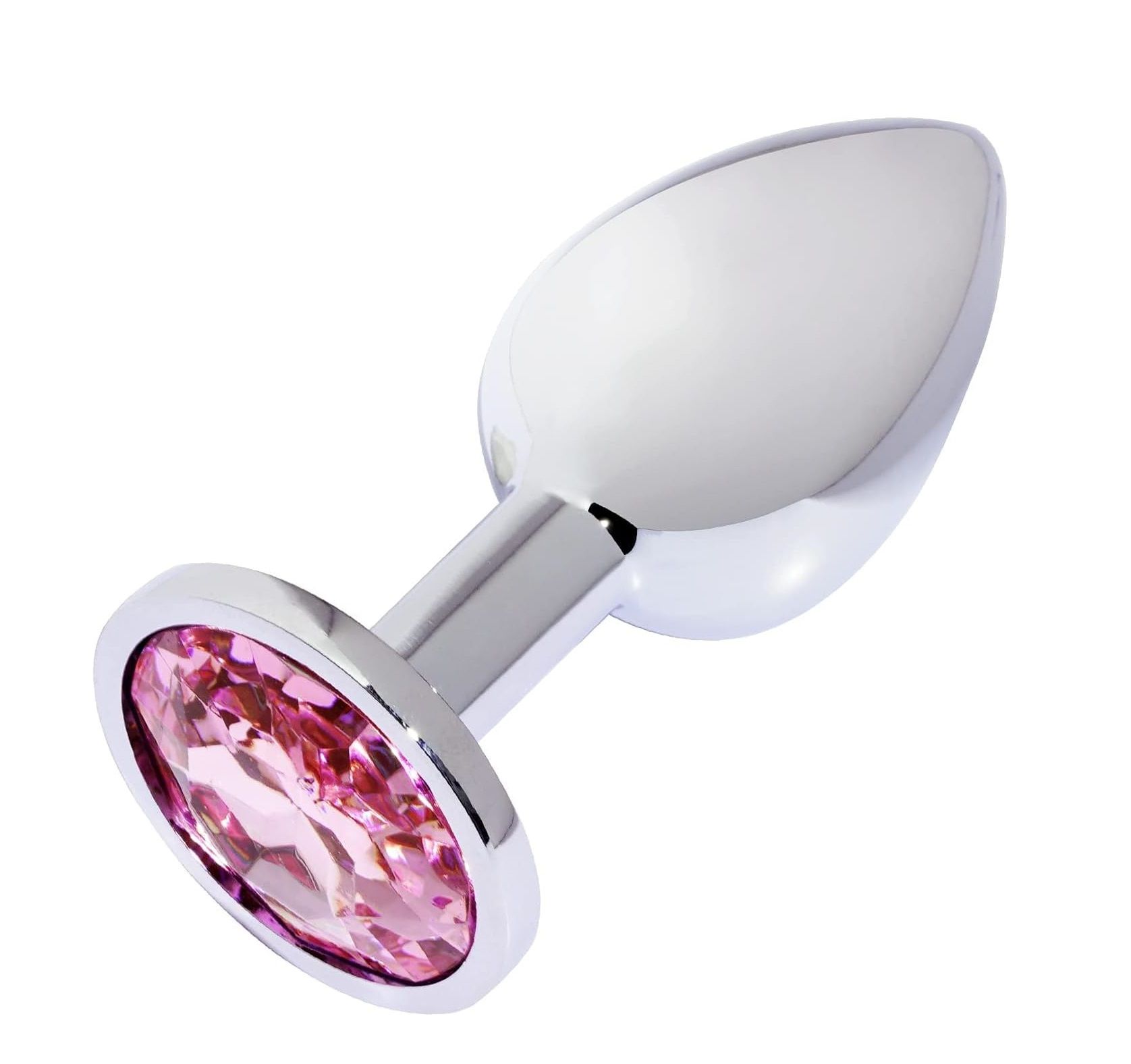 Jeweled Beginners Butt Plug Sex Love Games Personal Massager for Women Men Couples Lover Stainless Steel Anal Plug SM Anal Stimulation Toy, 50g