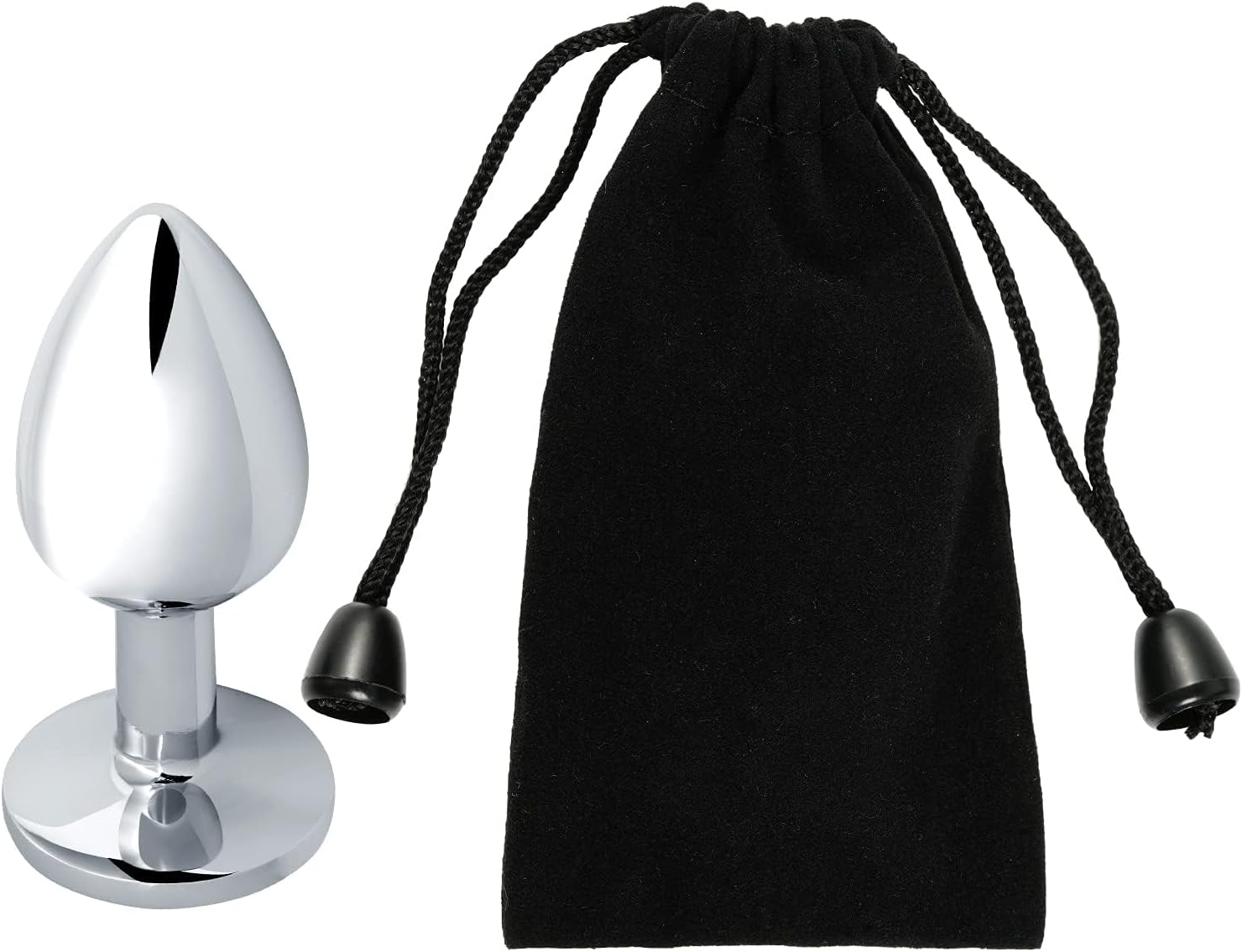 Jeweled Beginners Butt Plug Sex Love Games Personal Massager for Women Men Couples Lover Stainless Steel Anal Plug SM Anal Stimulation Toy, 50g