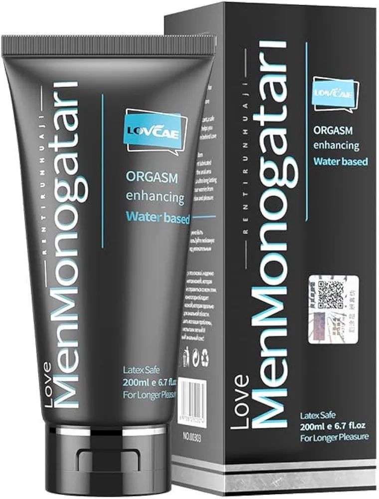 MenMonogatari Orgasm Enhancing Water-Based Lubricant - Long-Lasting, Non-Sticky, Fragrance-Free, pH Balanced Formula for Ultimate Pleasure - 200ml