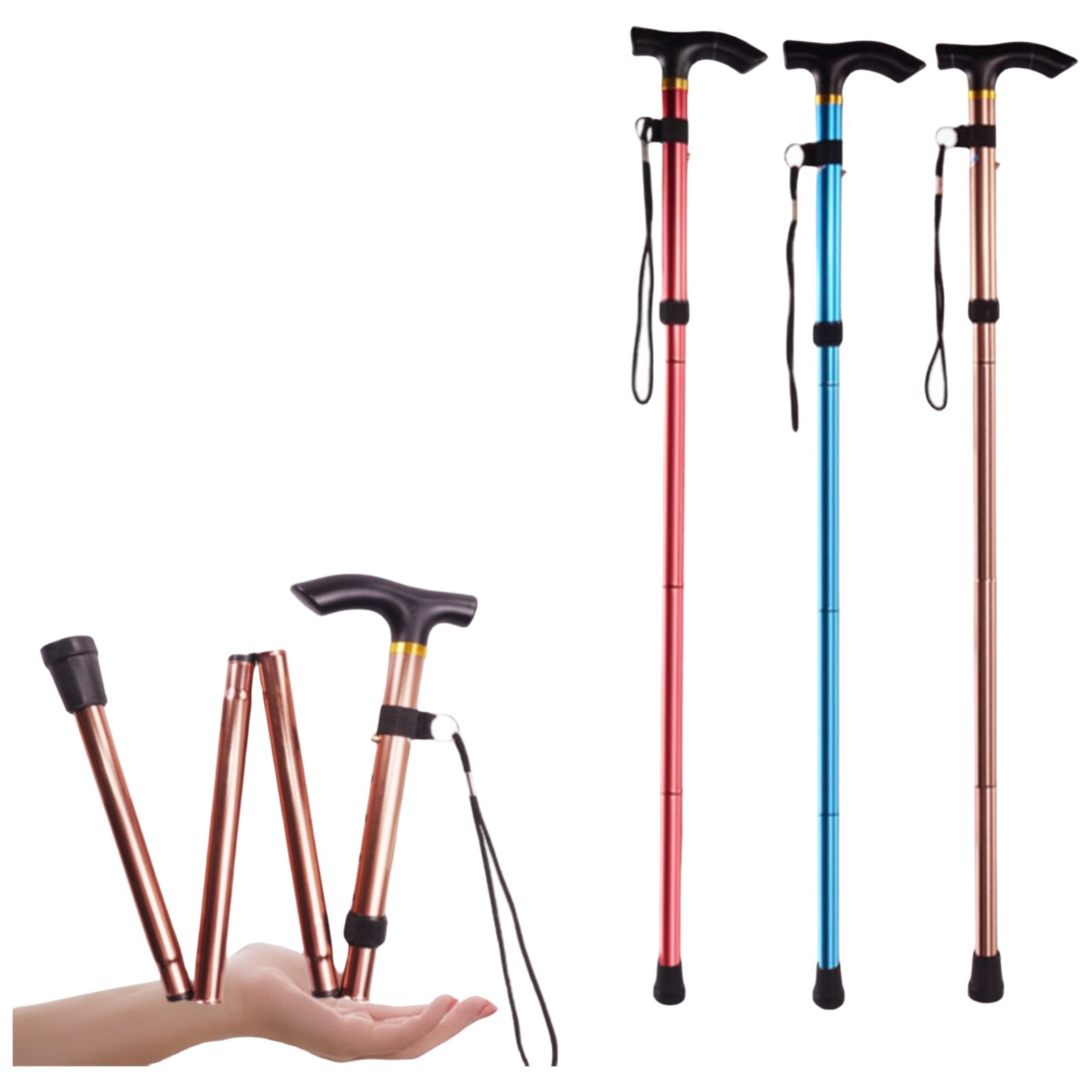 Aluminium Hiking Sticks Collapsible Lightweight Hiking Poles Adjustable Trekking Poles for Outdoor Travel Hiking Walking Sticks for Men Women
Hiking Pole Trekking Pole Climbing Walking Stick
