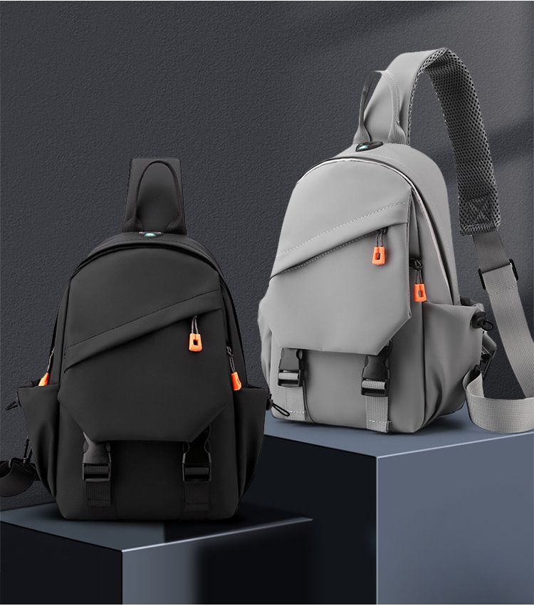 Men Bags Messenger Bags Shoulder Bags Chest Bags Cross-Body Sling Bags Casual Versatile Men's Chest Bag Korean Version Fashionable Simple Shoulder Bag Multifunctional USB Charging Crossbody Backpack