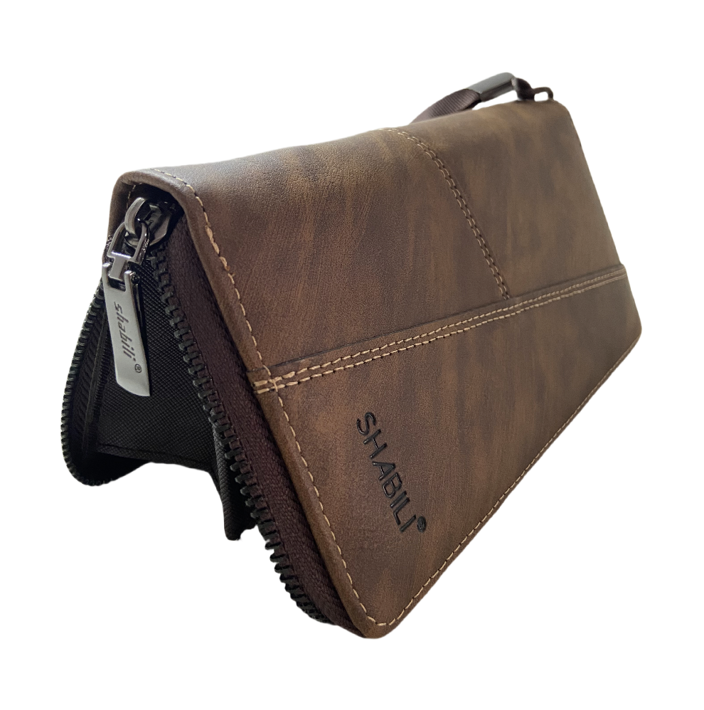 Wallet Man Leather Long Wallet Money Wallet Card Holder Multi Slot Male Business Billfold Purse Zipper Large Capacity Money Clip Bag Small ID Card Holder Fashion Coin Pouch Mens Luxury Phone Bag