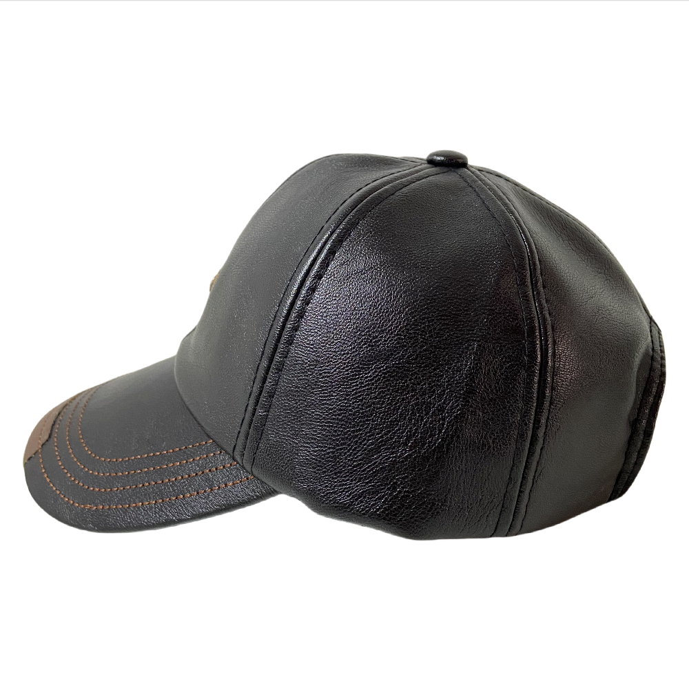 Fashion Leather Baseball Cap Man Hat Curved Sun Visor Hat Outdoor Adjustable Leisure Superior Golf Caps Men Commuting Simple Labeled Baseball Cap Breathable Men Accessories Boy Snapback Hip Hop Cap
