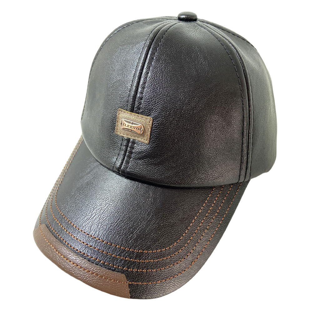 Fashion Leather Baseball Cap Man Hat Curved Sun Visor Hat Outdoor Adjustable Leisure Superior Golf Caps Men Commuting Simple Labeled Baseball Cap Breathable Men Accessories Boy Snapback Hip Hop Cap