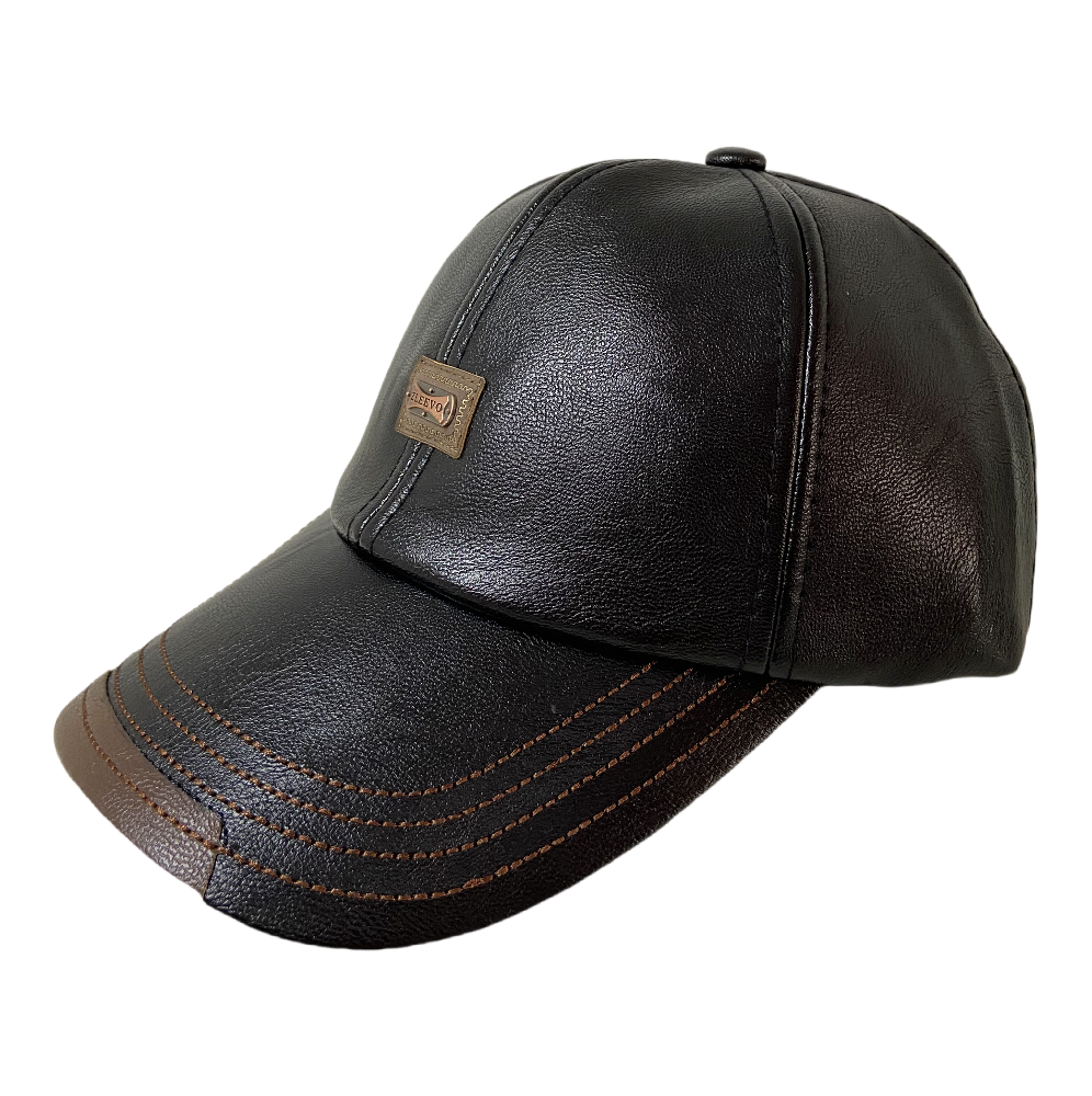 Fashion Leather Baseball Cap Man Hat Curved Sun Visor Hat Outdoor Adjustable Leisure Superior Golf Caps Men Commuting Simple Labeled Baseball Cap Breathable Men Accessories Boy Snapback Hip Hop Cap