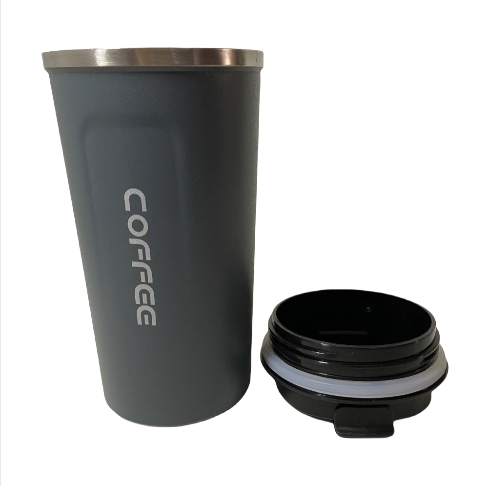 510ML Vacuum Flask Large Capacity Coffee Cup Mug Outdoor Portable Travel Cup Hot Cold Water Thermos Bottle Stainless Steel Insulated Cup Vacuum Flask Men Women Reusable Office Cup with Leak-proof Lid
