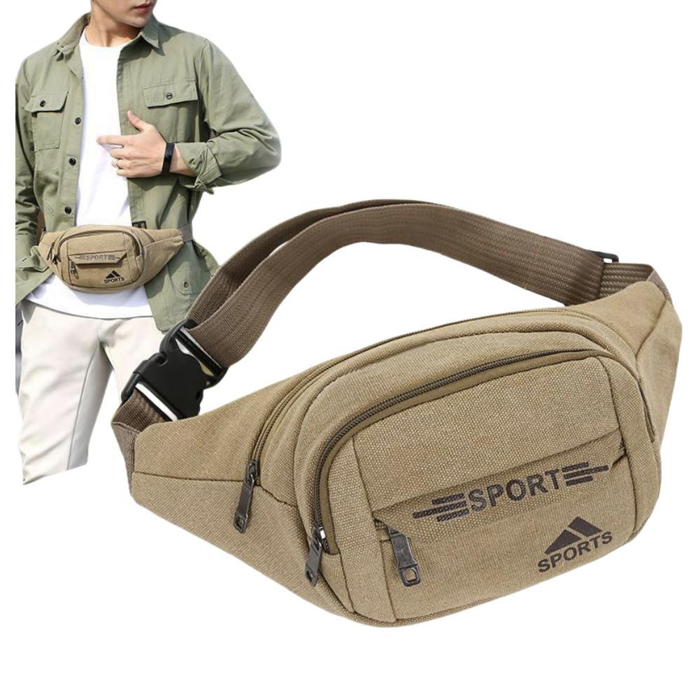 Waist Bag Man Waist Pack Chest Bag Men's Fanny Pack Outdoor Multi-functional Sports Leisure Fashion Mobile Phone Bag Business Cash Wallet Bag One-Shoulder Cross Chest Bag Gym Running Bag Waist Packs