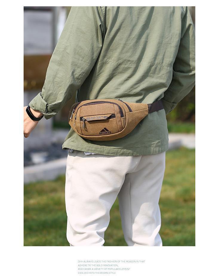 Waist Bag Man Waist Pack Chest Bag Men's Fanny Pack Outdoor Multi-functional Sports Leisure Fashion Mobile Phone Bag Business Cash Wallet Bag One-Shoulder Cross Chest Bag Gym Running Bag Waist Packs