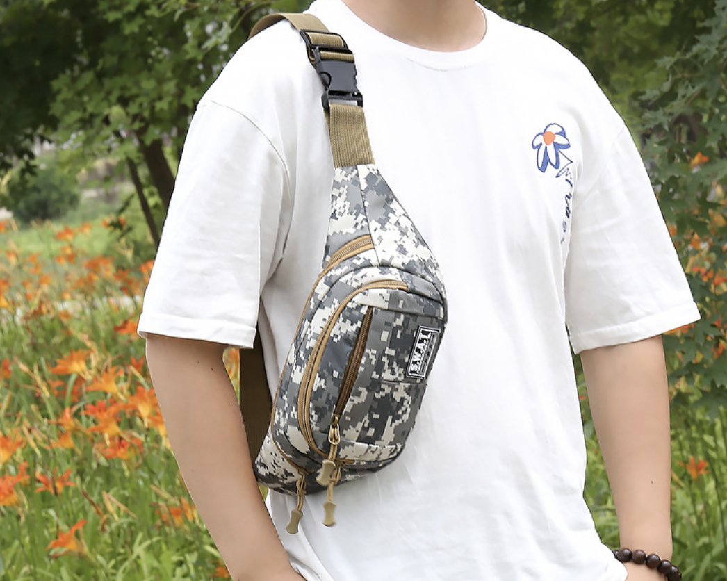 Waist Bag Man Waist Pack Belt Bag Fanny Pack Mobile Phone Bag Chest Bag Camouflage Bag Zipper Multi Layer Men's Running Fitness Outdoor Sports Leisure Pouch Women Travel Hiking Bum Bag Wallet