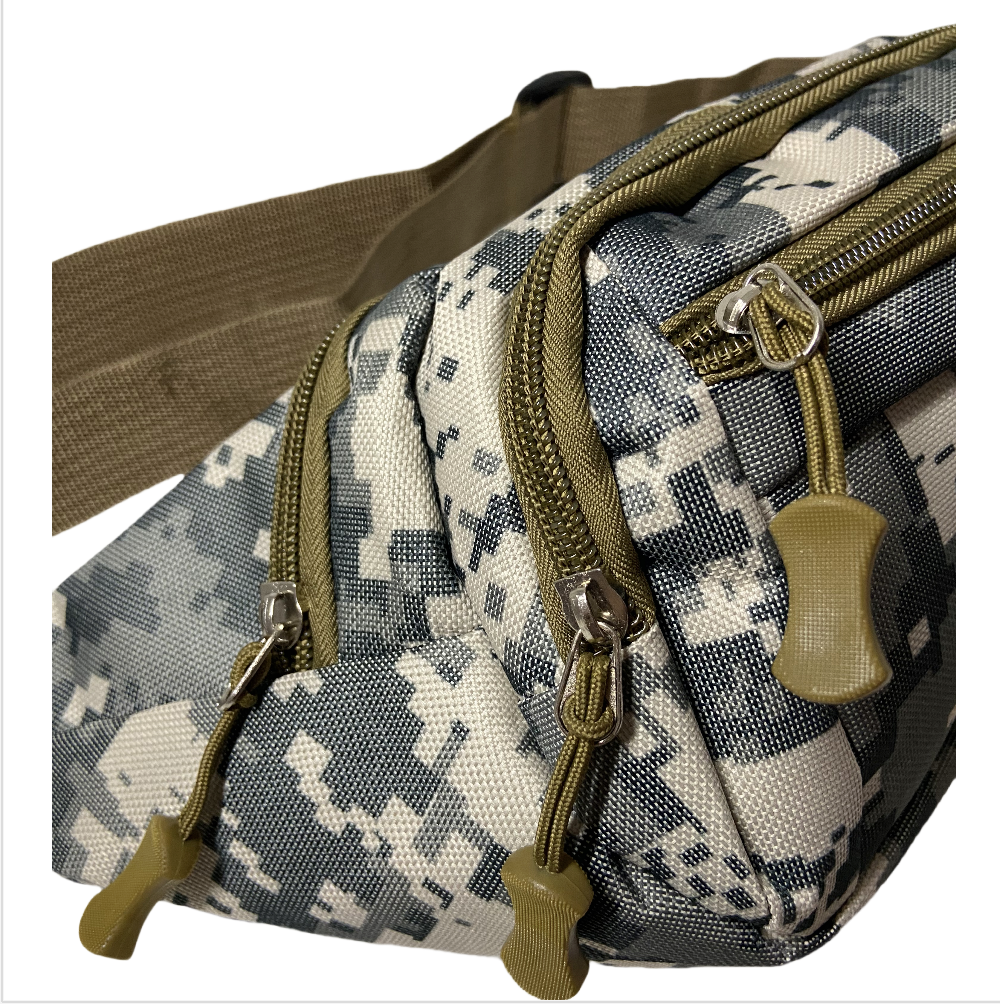 Waist Bag Man Waist Pack Belt Bag Fanny Pack Mobile Phone Bag Chest Bag Camouflage Bag Zipper Multi Layer Men's Running Fitness Outdoor Sports Leisure Pouch Women Travel Hiking Bum Bag Wallet
