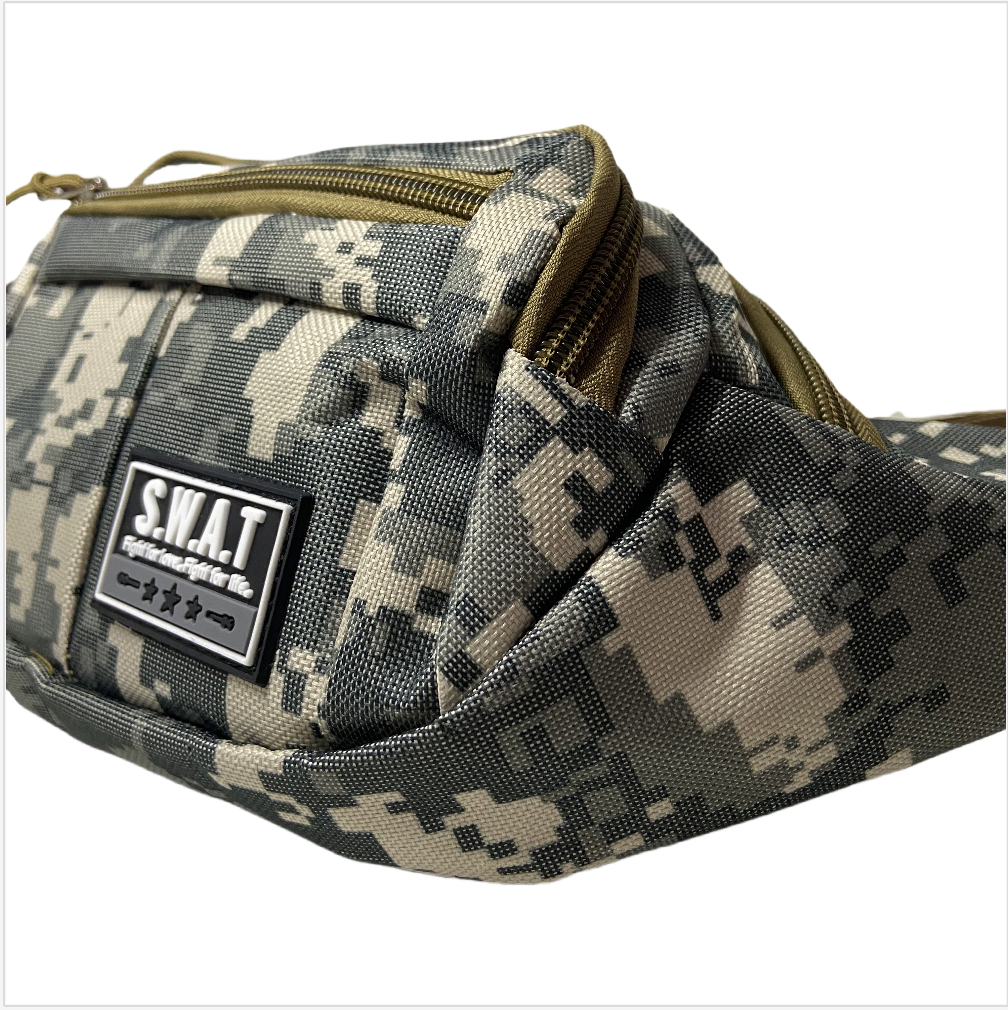 Waist Bag Man Waist Pack Belt Bag Fanny Pack Mobile Phone Bag Chest Bag Camouflage Bag Zipper Multi Layer Men's Running Fitness Outdoor Sports Leisure Pouch Women Travel Hiking Bum Bag Wallet