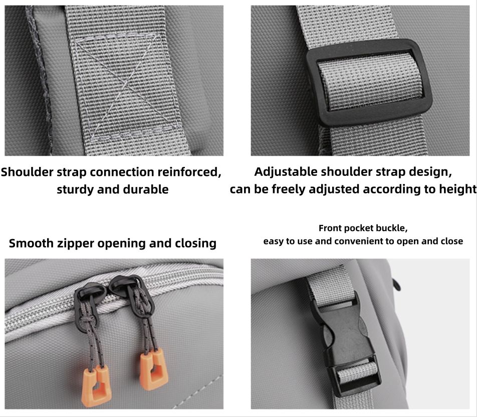 Chest Bag Man Cross-body Sling Bag Men Bags Single Shoulder Fashion Backpack Bag Crossbody Bag Simple Messenger Bag Man Sports Travel Casual Bag with USB Charging Port