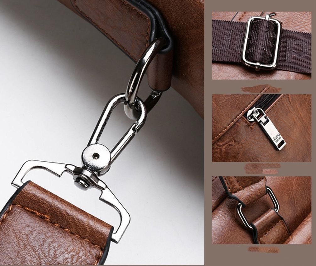 Briefcase Bags Men Leather Handbag Laptop Bag Portable Business Messenger Bag Luxury Shoulder Bag