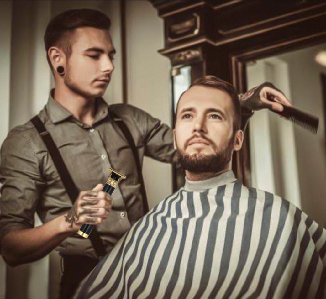 Hair Clipper Rechargeable USB Electric Hair Cutting Machine Man Trimmer Barber Bald Head Electric Pusher Oil Head Hair Clipper Carving Mark Shaving Knife