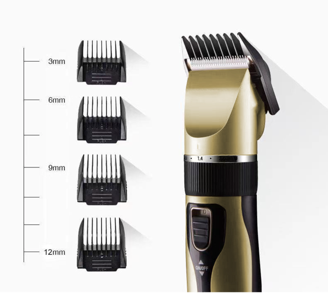 Professional Electric Cordless Hair Clipper with Accessory Blade Guard Rechargeable Balding Hair Clippers