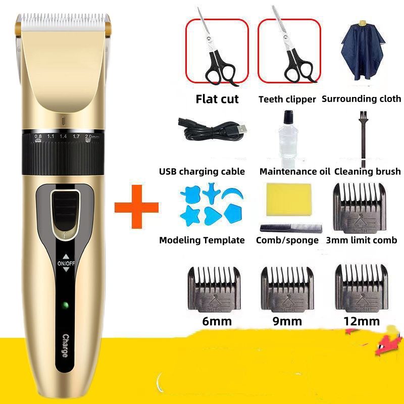 Professional Electric Cordless Hair Clipper with Accessory Blade Guard Rechargeable Balding Hair Clippers