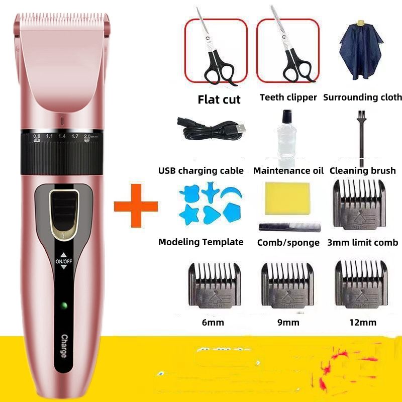 Professional Electric Cordless Hair Clipper with Accessory Blade Guard Rechargeable Balding Hair Clippers