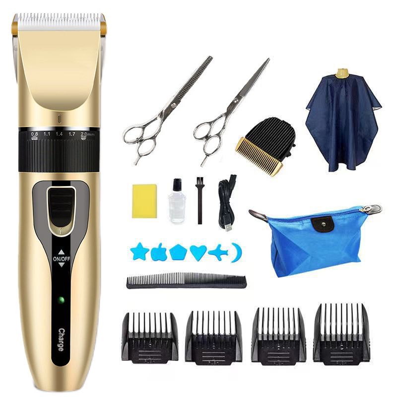 Professional Electric Cordless Hair Clipper with Accessory Blade Guard Rechargeable Balding Hair Clippers
