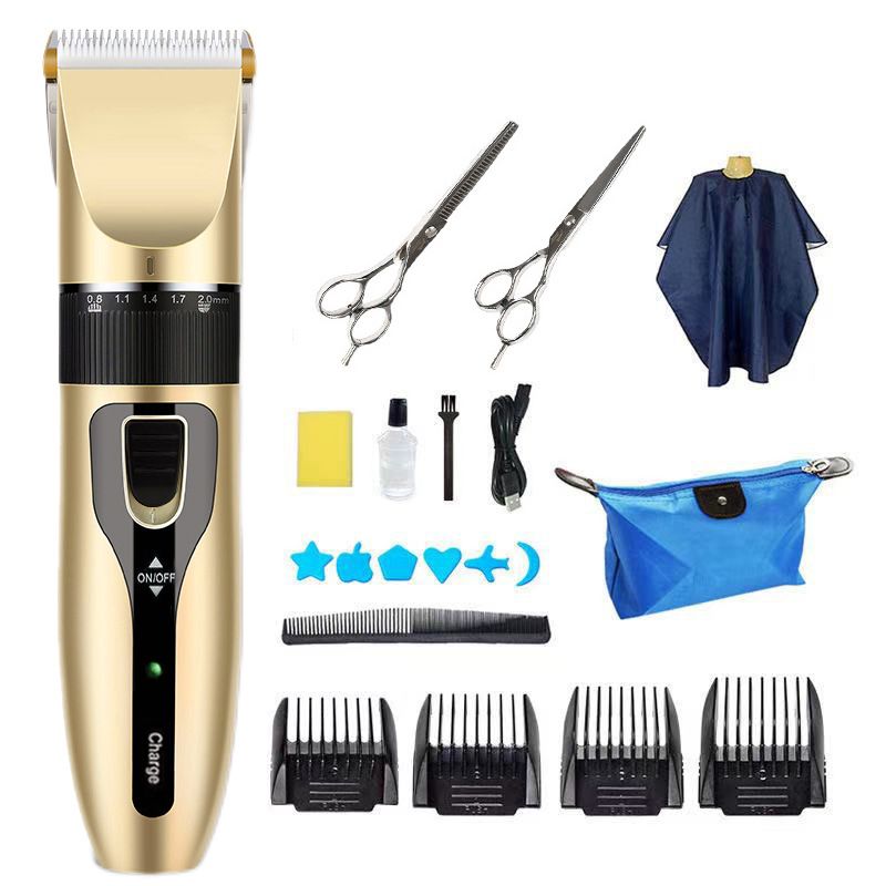 Professional Electric Cordless Hair Clipper with Accessory Blade Guard Rechargeable Balding Hair Clippers