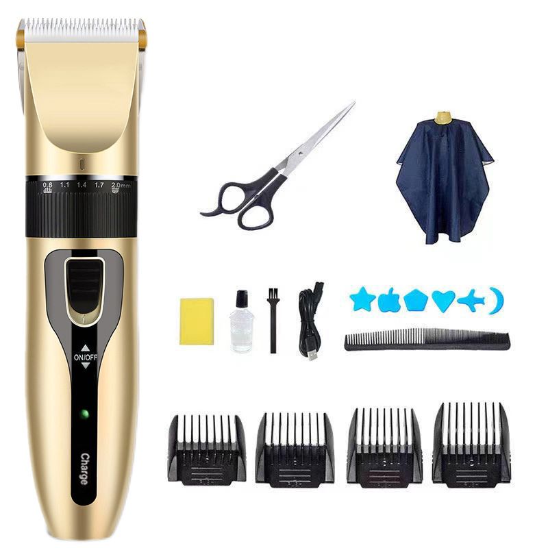 Professional Electric Cordless Hair Clipper with Accessory Blade Guard Rechargeable Balding Hair Clippers